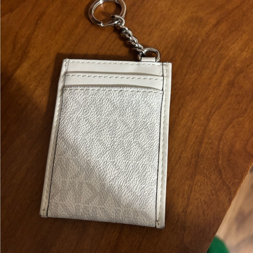 White Card Holder Keychain